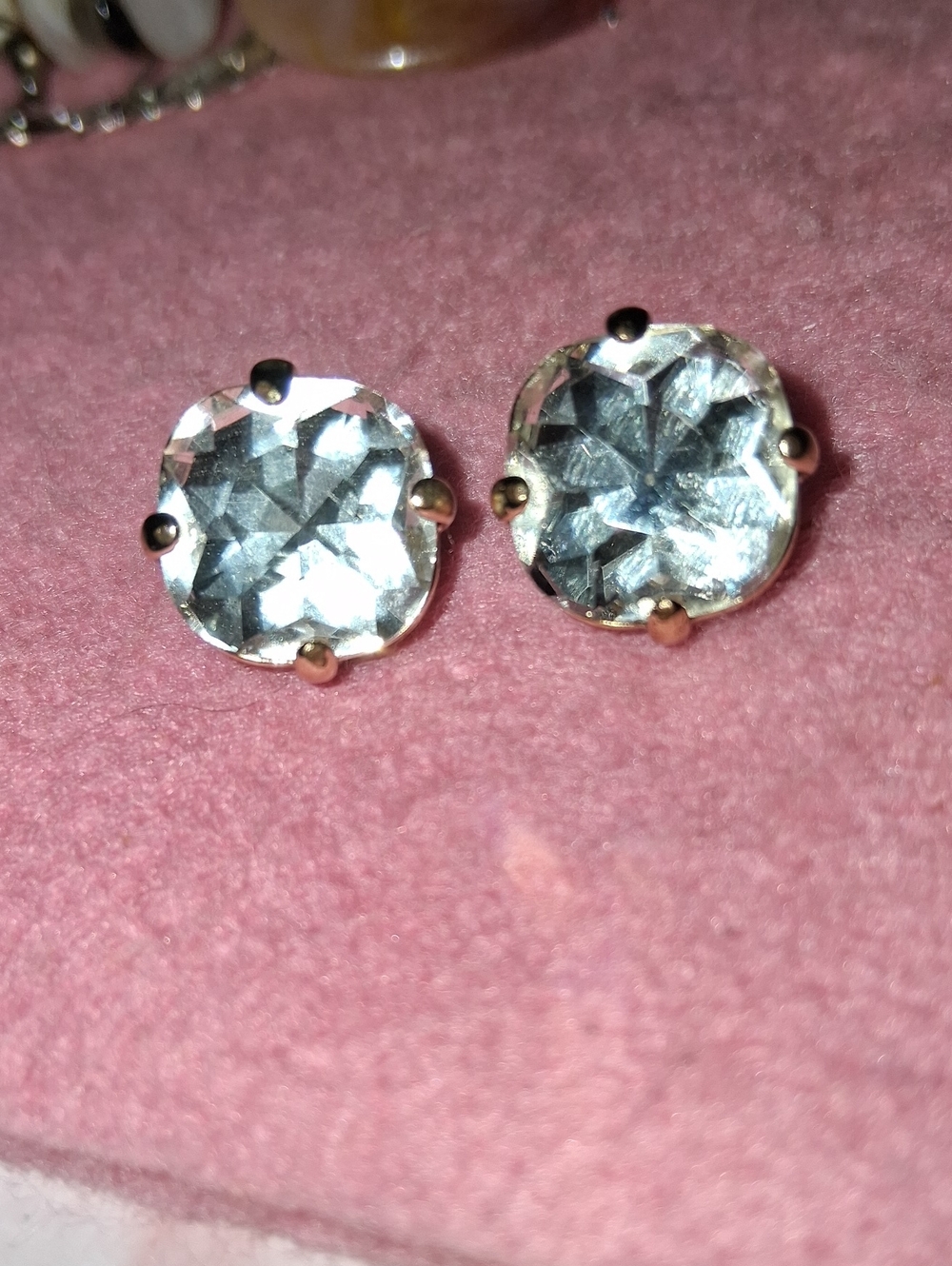 Clear Crystal Round Stud Earrings - Women Jewelry
